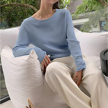 Ensemble de pull en tricot décontracté pour femmes et shorts ajustés Chic und Stil