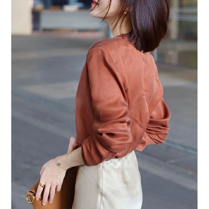 Jupe en satin élégante enveloppante Chic und Stil