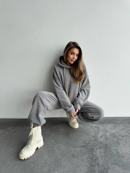Chic and Style Women's Polar Lounge Pants and Hoodie Set