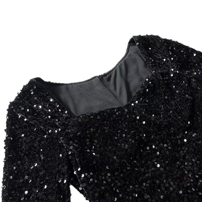 Robe de soirée scintillante pour femmes avec une élégante coupe en A Chic und Stil