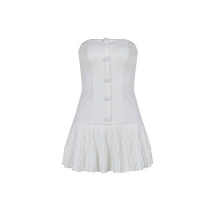 Robe patineuse plissée sans manches Chic und Stil