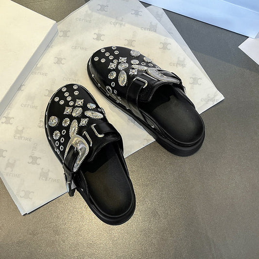 Sandales décoratives à lanières pour femmes avec décoration en strass Chic und Stil