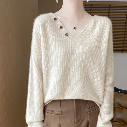 Pull décontracté pour femmes avec des détails de bouton discrets Chic und Stil