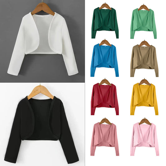 Cardigan court pour femme avec coupe ouverte et manches longues Chic und Stil
