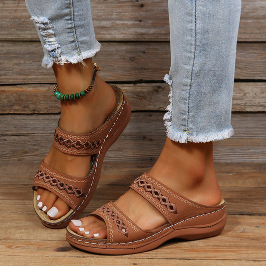 Sandales à enfiler décoratives Chic und Stil pour femmes