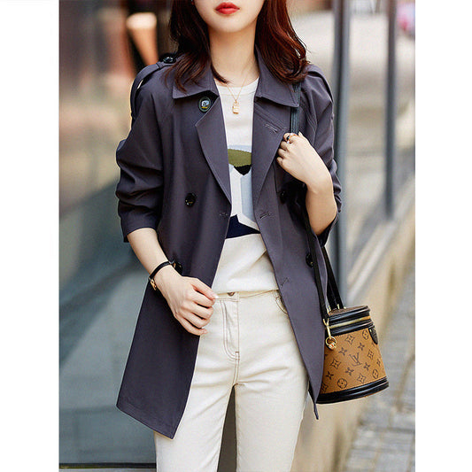 Manteau trench utilitaire croisé pour femmes Chic und Stil