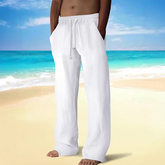 Casual beach pants for men with elastic waistband and practical pockets Chic and Style