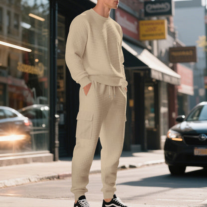 Chic and Style casual sweatshirt and cargo pants set for men
