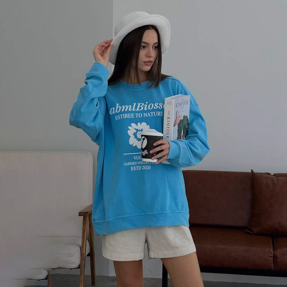 Dames décontracté et stylé pull oversize avec impression florale Chic und Stil