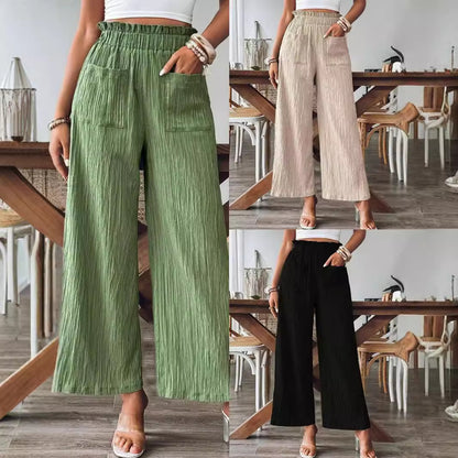Casual and lightweight palazzo pants for women with elastic waistband and practical pockets Chic and Style