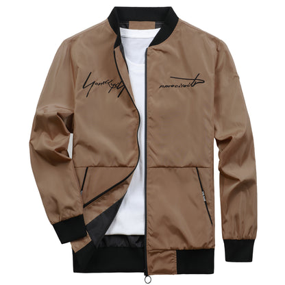 Veste bomber tendance pour hommes avec des poignets élastiques et des poches zippées pratiques Chic und Stil