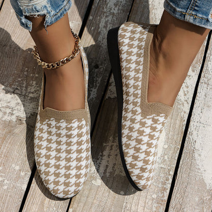 Baskets Slip-On pour femmes avec un motif pied-de-poule innovant et une semelle intérieure flexible Chic und Stil