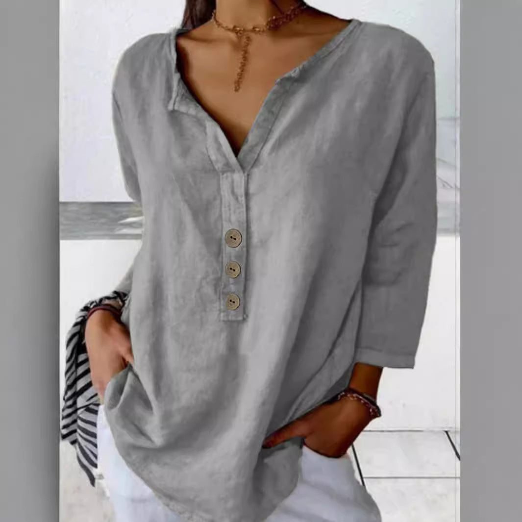 Chemise blouse pour femmes avec patte de boutonnage décontractée Chic und Stil