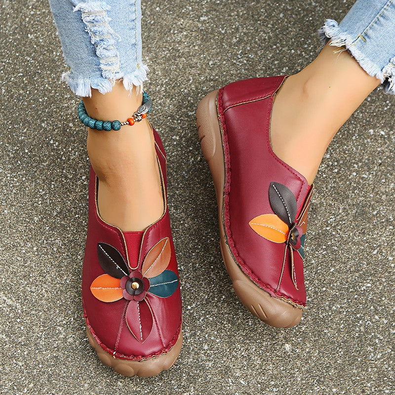 Ballerines confortables pour femmes avec design floral et bande élastique Chic und Stil