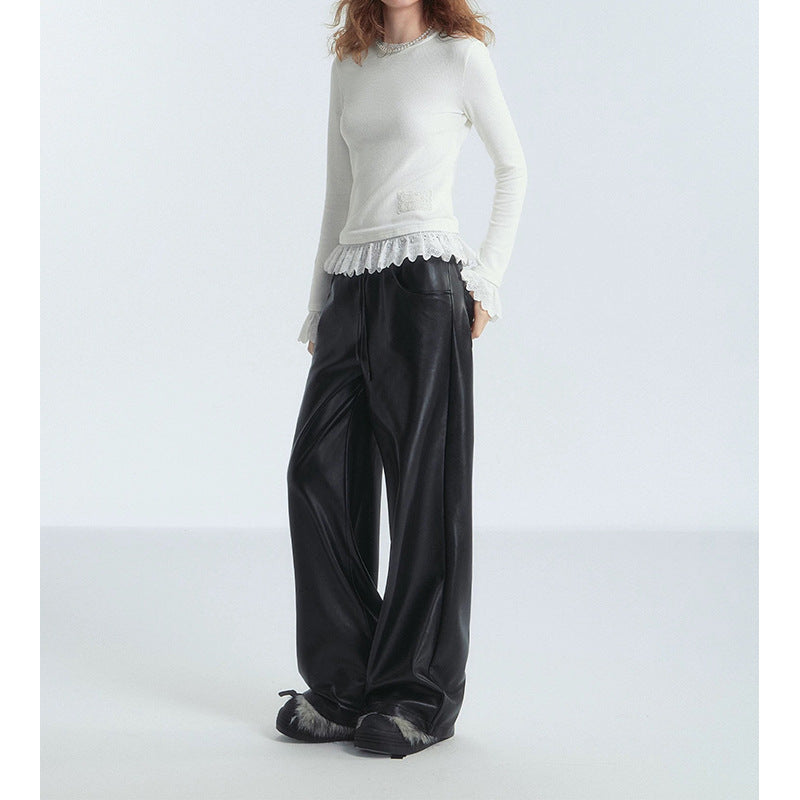 Haut à manches longues avec lace Chic und Stil