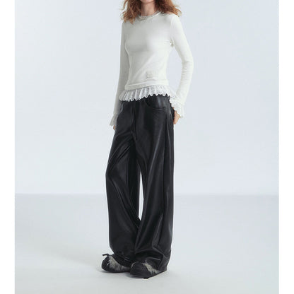 Haut à manches longues avec lace Chic und Stil
