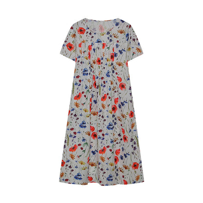 Robe maxi pour femmes avec un design floral et des manches larges Chic und Stil