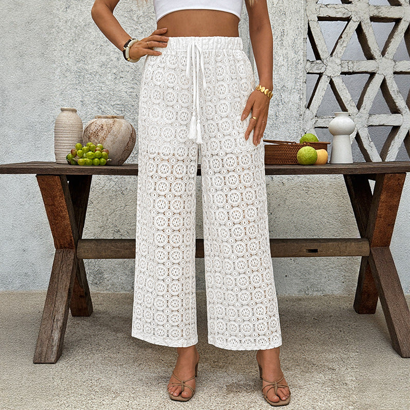 Women's Chic and Stylish Wide Crochet Pants