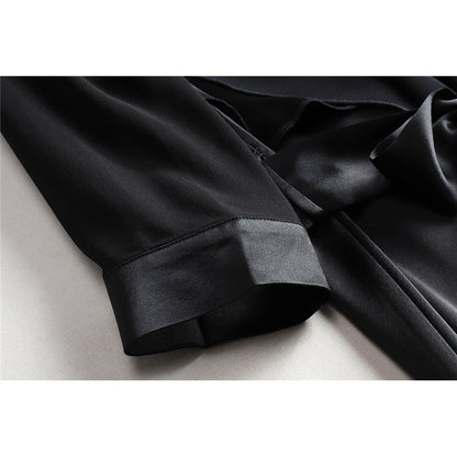 Robe longue en satin pour femmes Chic und Stil