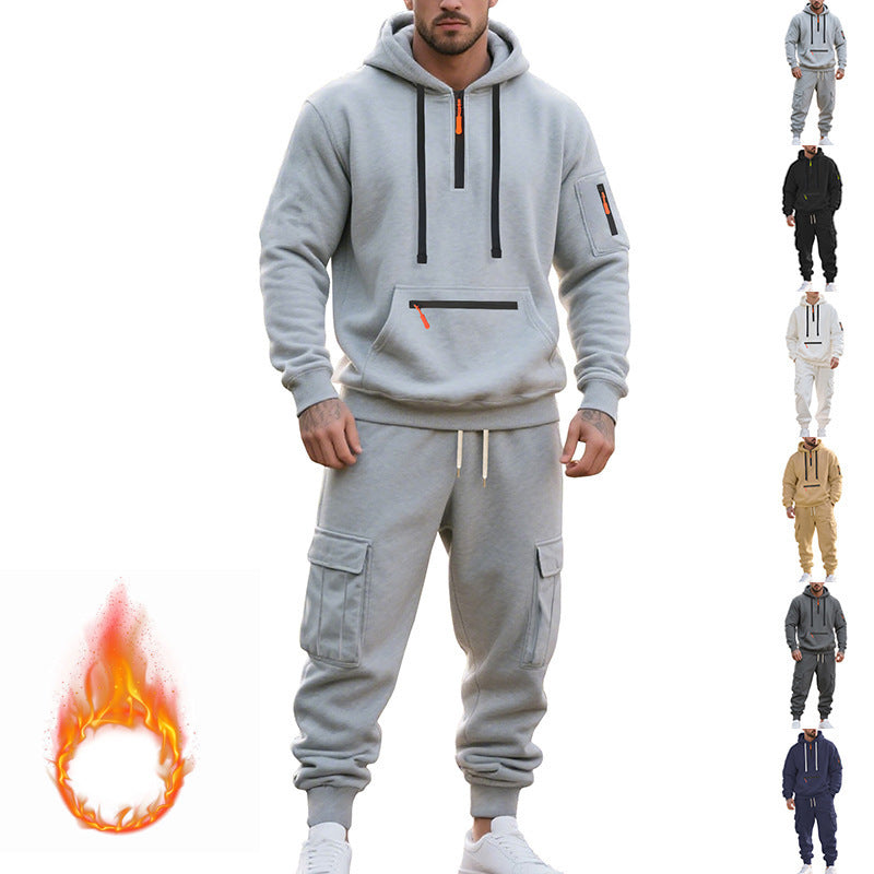 Men's sporty hoodie and cargo pants set Chic and Style