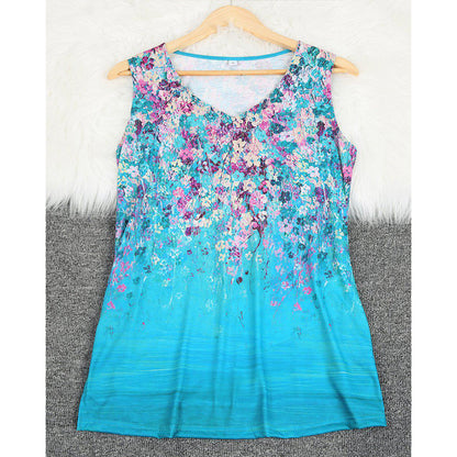 Dames débardeur floral col en V Chic und Stil