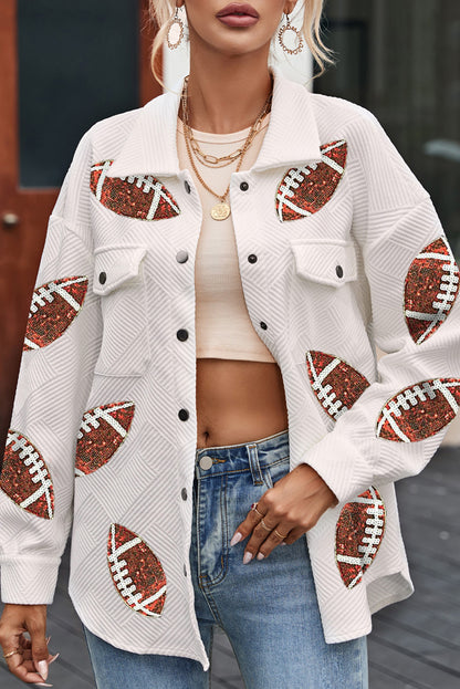 Veste oversized pour femmes avec design de football et poches pratiques Chic und Stil