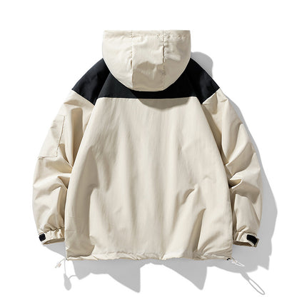 Functional jacket for men with innovative design of hood and breathable inserts Chic and Style