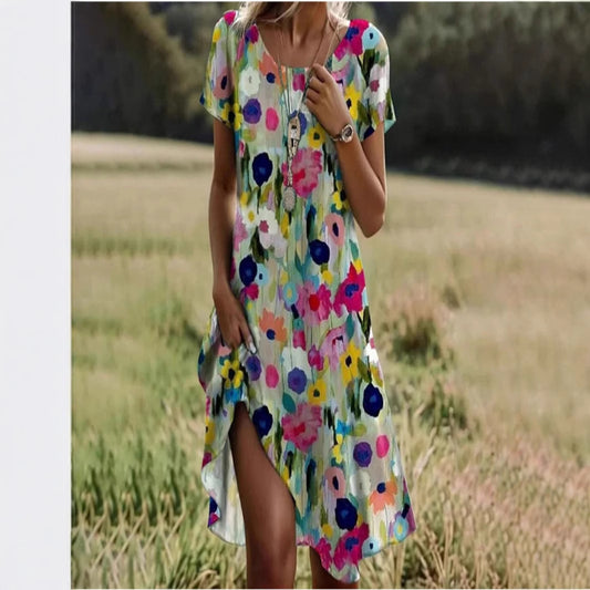 Robe de loisirs pour femmes avec design floral Chic und Stil