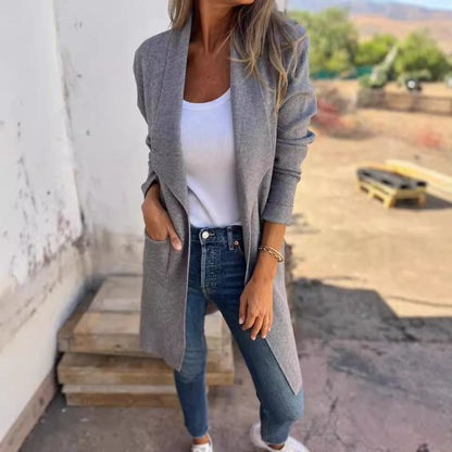 Dames élégant Cardigan en matériau doux et coupe décontractée Chic und Stil