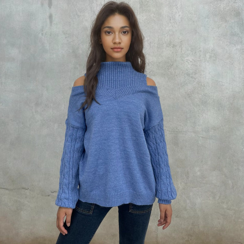 Pull femmes à manches dénudées et motif en torsades Chic und Stil