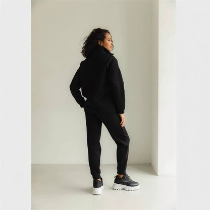 Dames confortable veste en polaire avec col haut et poches pratiques Chic und Stil