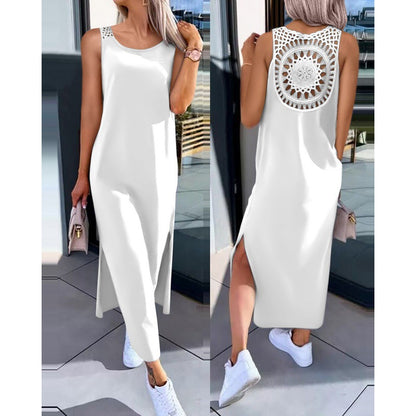 Robe Maxi dos en crochet Chic und Stil