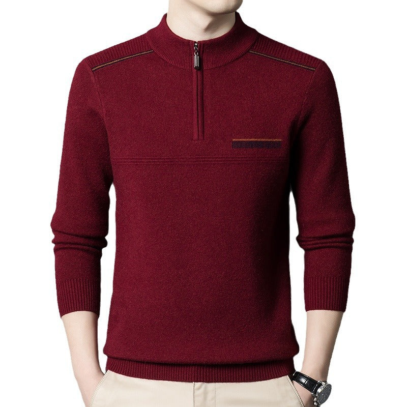 Trendy high collar pullover for men with zipper Chic and Style