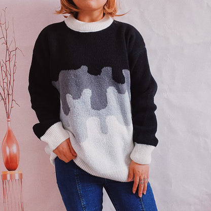 Pull en tricot pour femmes avec dégradé de couleurs moderne et coupe décontractée Chic und Stil