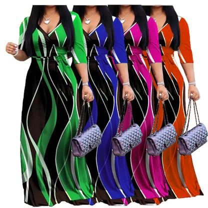Robe maxi pour femmes avec un élégant design enroulé Chic und Stil