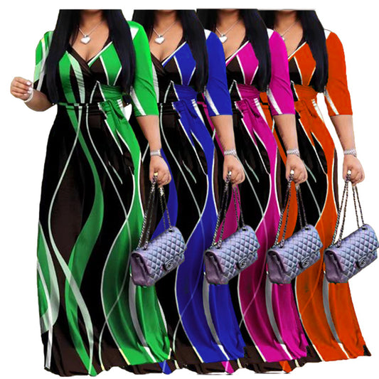 Robe maxi pour femmes avec un élégant design enroulé Chic und Stil