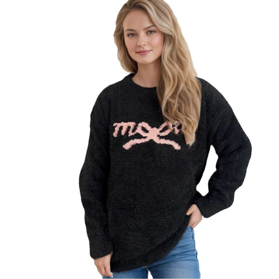 Pull femme avec motif mignon et matériau doux Chic und Stil