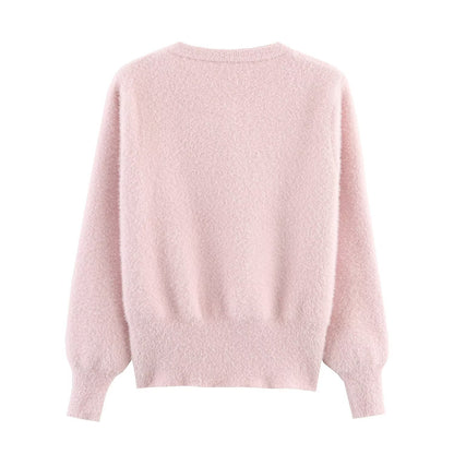 Dames Gilet en tricot douillet avec des détails floraux élégants Chic und Stil