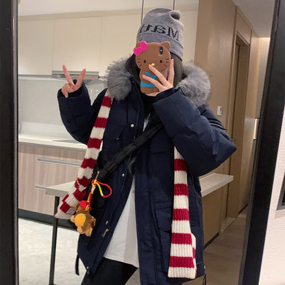 Dame parka d'hiver avec fausse fourrure amovible Chic und Stil