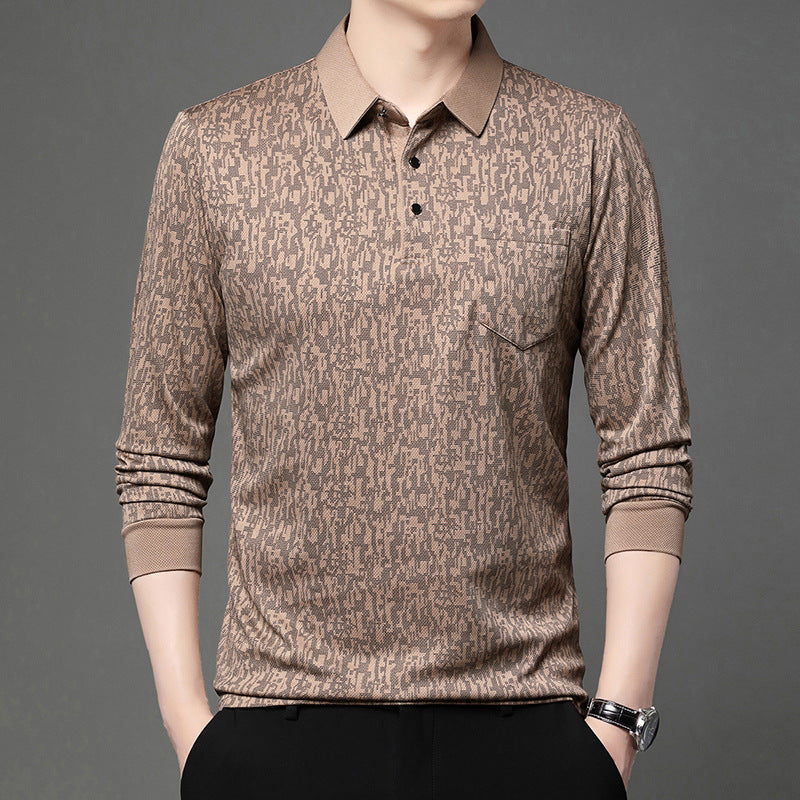 Chemise polo pour hommes avec motif graphique et matériau fonctionnel respirant Chic und Stil