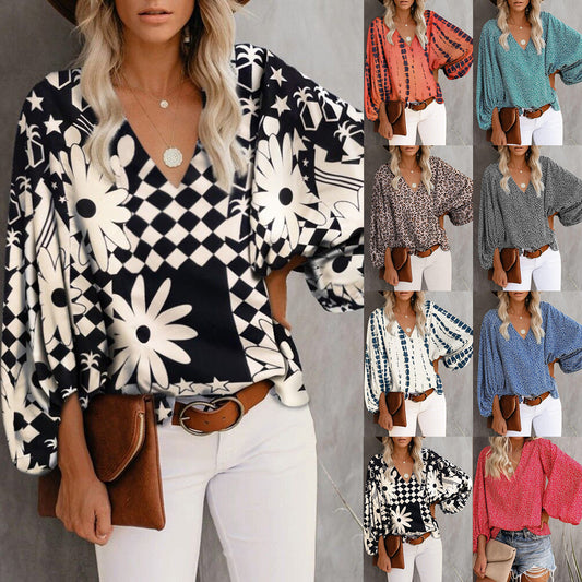 Blouse femme avec des manches larges et un motif floral Chic und Stil