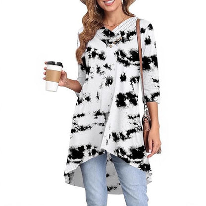 Tunique asymétrique pour femmes avec motif créatif Chic und Stil