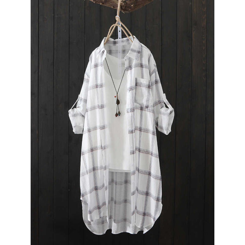 Chemise shirt à manches longues en flanelle pour femmes Chic und Stil
