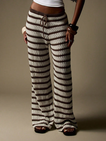 Casual Palazzo Pants for Women with Chic and Stylish Striped Pattern
