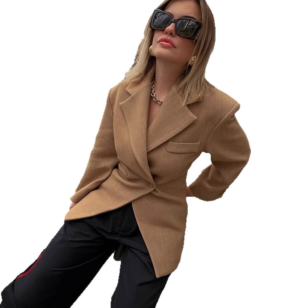 Dames blouson élégant oversize avec détails de boutons et silhouette contemporaine Chic und Stil