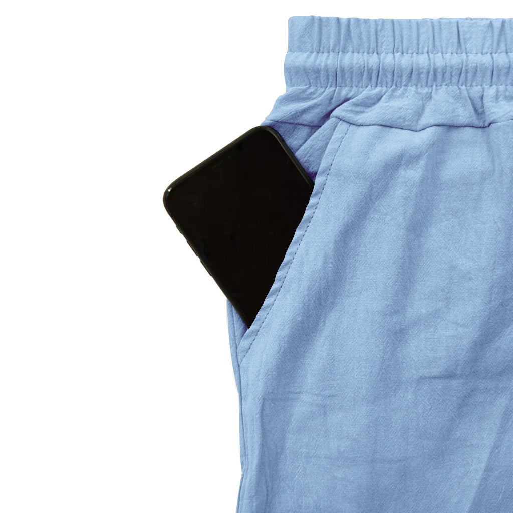 Casual cargo pants for men with elastic waistband and practical side pockets Chic and Style