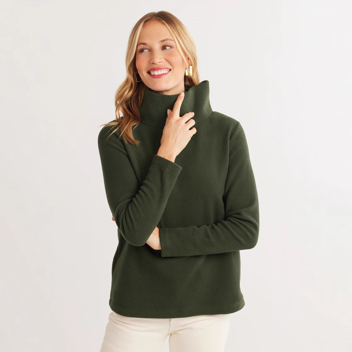 Pull à col roulé en polaire élégant pour femmes Chic und Stil
