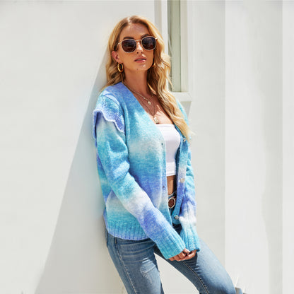 Dames Gilet coloré à col en V Chic und Stil