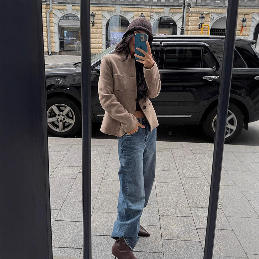 Dames Designer Laine Veste Chic und Stil