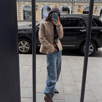 Dames Designer Laine Veste Chic und Stil